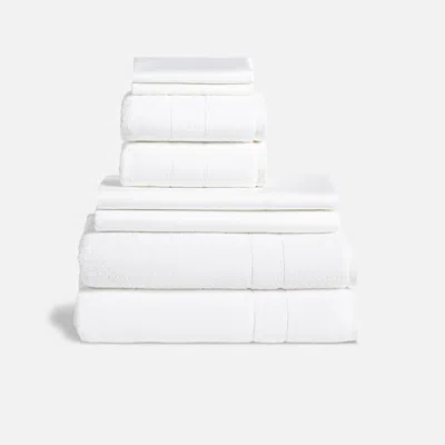 Brooklinen Luxe Bed And Bath Bundle In Solid White