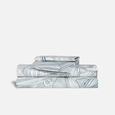 Brooklinen Luxe Sateen Core Sheet Set - Blue Size Queen