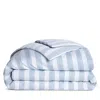 Brooklinen Luxe Sateen Duvet Cover, Full/queen In Threaded Stripe Storm Blue