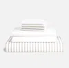 Brooklinen Luxe Sateen Hardcore Sheet Bundle - Pebble Size Queen In Neutral