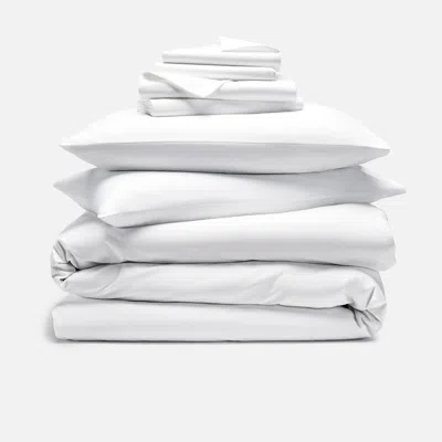 Brooklinen Luxe Sateen Hardcore Sheet Bundle Size Queen In Solid White