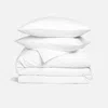 Brooklinen Organic Cotton Duvet Set Size King/cali King In Solid White In White