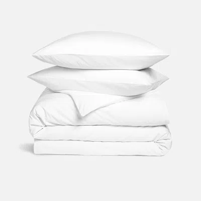 Brooklinen Organic Cotton Duvet Set Size King/cali King In Solid White
