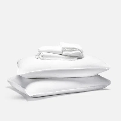Brooklinen Set Of 2 Washed European Linen Core Sheet Set Bundle In White