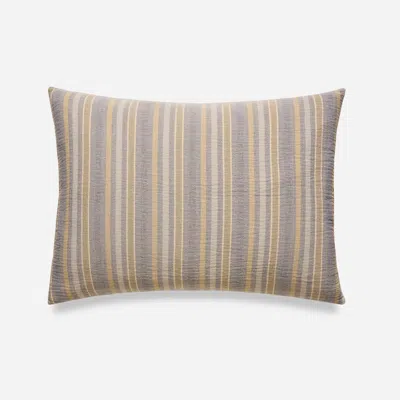 Brooklinen Sunwashed Stripe Sham Set In Brown
