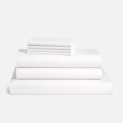 Brooklinen Test Classic Percale Hardcore Sheet Bundle Size King In Solid White