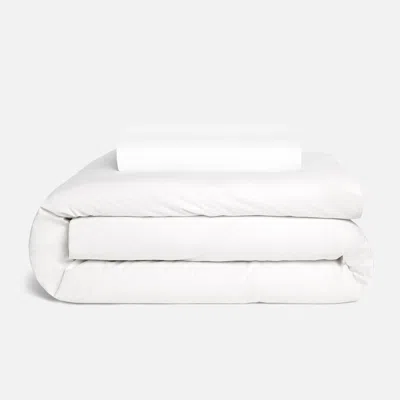 Brooklinen Washed Classic Percale Duvet Bundle In White