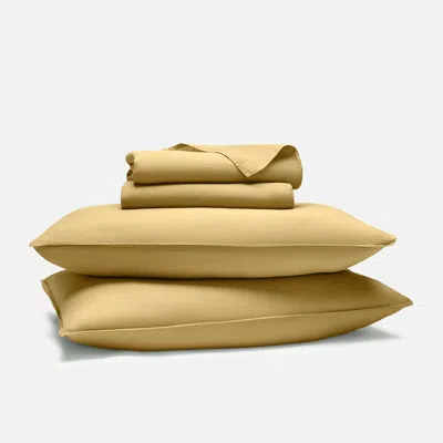 Brooklinen Washed European Linen Core Sheet Set In Yellow