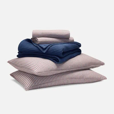 Brooklinen Washed European Linen Dreamweave Starter Bundle In White In Brown