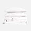 Brooklinen Washed European Linen Duvet Set Size King/cali King In White In White