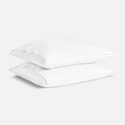 Brooklinen Washed European Linen Pillowcase Set In White
