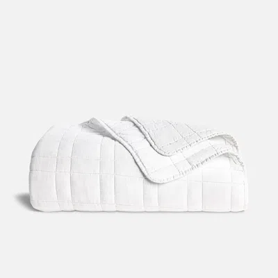 Brooklinen Washed European Linen Quilt Size King/cali King In White