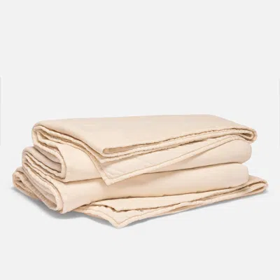Brooklinen Washed Velvet Quilt In Brown