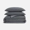 Brooklinen Woven Checkerboard Duvet Set Size King/cali King In Slate In Gray