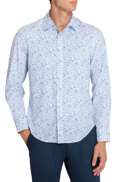 Brooklyn Brigade Botanical Print Woven Long Sleeve Basic In Multi