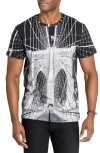 Brooklyn Brigade Brooklyn Bridge T Shirt Crew In Black