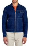 Brooklyn Brigade Denim Stretch Utility Work Jacket In Navy