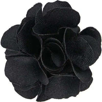 Brooklyn Brigade Floral Lapel Pin In Black