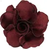 Brooklyn Brigade Floral Lapel Pin In Cabernet