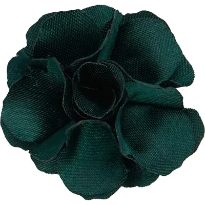 Brooklyn Brigade Floral Lapel Pin In Emerald