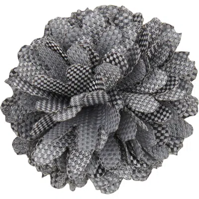 Brooklyn Brigade Floral Lapel Pin In Slate