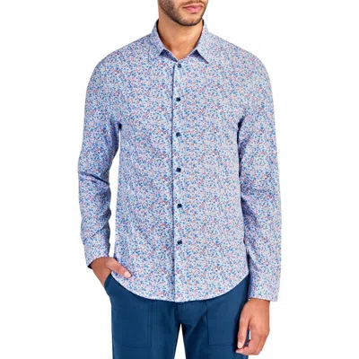 Brooklyn Brigade Floral Recycled 4-way Stretch Performance Long Sleeve Shirt In Multi
