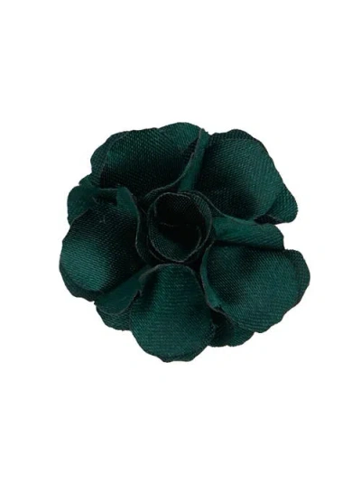 Brooklyn Brigade Floral Lapel Pin In Emerald