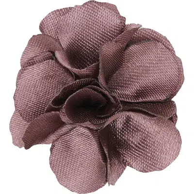 Brooklyn Brigade Floral Lapel Pin In Dark Mauve