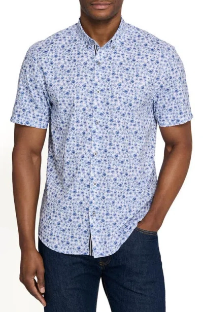 Brooklyn Brigade Greenpoint Garden Short Sleeve Button Down Performance Shirt In Multi