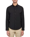 Brooklyn Brigade Men's Dante Non-iron Performance Stretch Moisture-wicking Solid Button-down Shirt In Black
