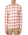 Brooklyn Brigade Men's Nash Moisture-wicking Check Button-down Mandarin Shirt In Multi