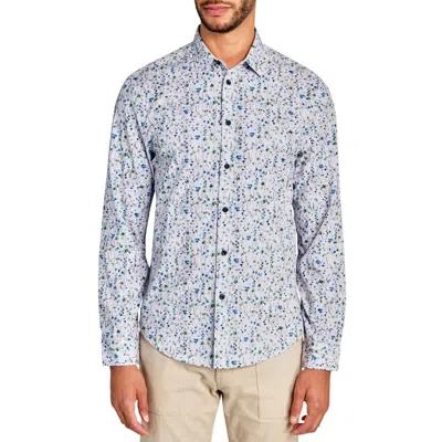 Brooklyn Brigade Mini Floral Recycled 4-way Stretch Performance Long Sleeve Shirt In Multi