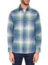 Brooklyn Brigade Plaid Cotton Stretch Shirt Jacket In Green Dnu