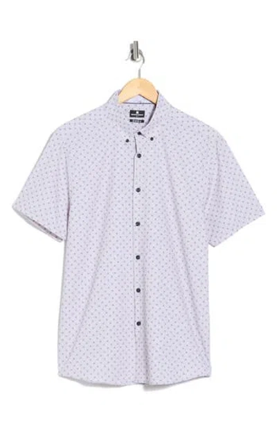 Brooklyn Brigade Polka Dot Woven Short Sleeve Shirt In Blue
