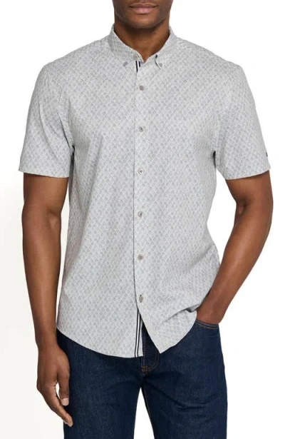 Brooklyn Brigade Prospect Shell Short Sleeve Button Down Performance Shirt In Green