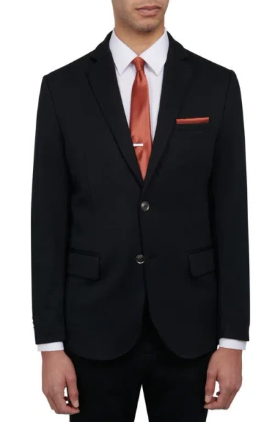 Brooklyn Brigade Slim Fit Performance Knit Sport Coat In Black