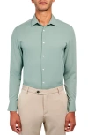 Brooklyn Brigade Slim Fit Solid Performance Dress Shirt In Sage