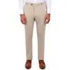 Brooklyn Brigade Slim Fit Straight Leg Performance Knit Dress Pants In Tan