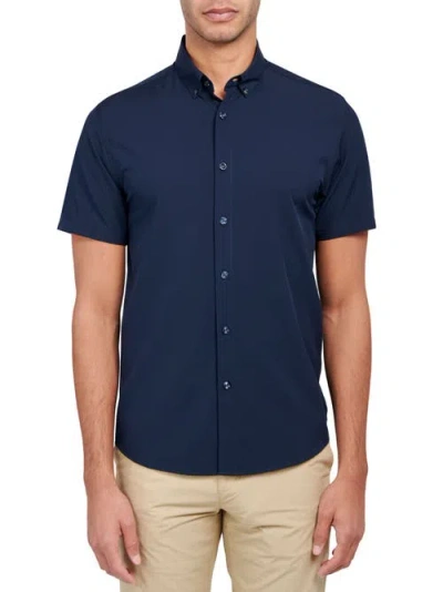 Brooklyn Brigade Solid 4-way Stretch Performance Shirt In Navy