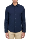 Brooklyn Brigade Men's Dante Non-iron Performance Stretch Moisture-wicking Solid Button-down Shirt In Navy