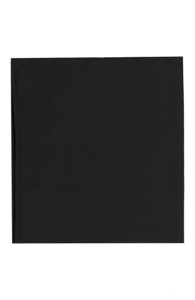 Brooklyn Brigade Solid Cotton Pocket Square In Black