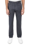 Brooklyn Brigade Solid Cotton Stretch Utility Pants In Charcoal
