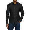 Brooklyn Brigade Solid Mapleton Luxe Cross Dyed Long Sleeve Shirt In Black