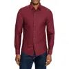 Brooklyn Brigade Solid Mapleton Luxe Cross Dyed Long Sleeve Shirt In Red