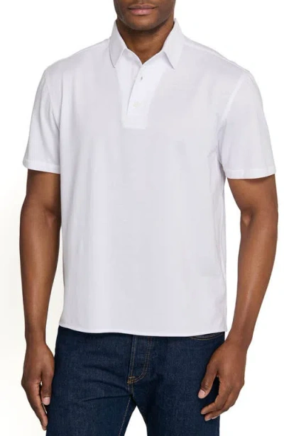 Brooklyn Brigade Solid Mapleton Luxe Cross Dyed Polo In White