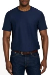 Brooklyn Brigade Solid Mapleton Luxe Cross Dyed T-shirt In Blue