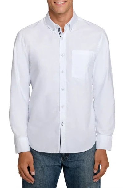 Brooklyn Brigade Solid Oxford Woven Long Sleeve Basic In White