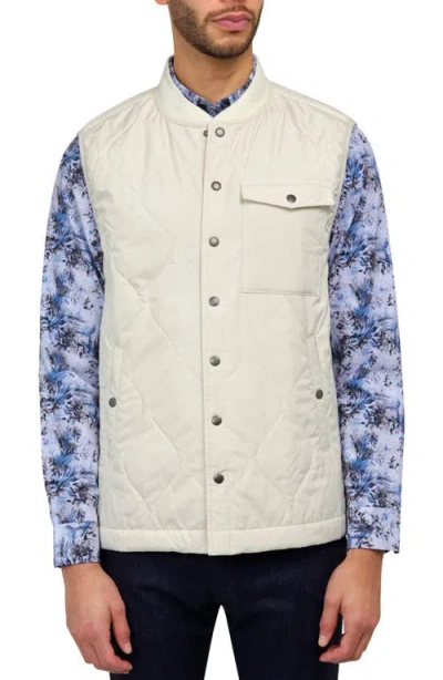Brooklyn Brigade Solid Quilted Puffer Vest In Stone
