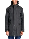 Brooklyn Brigade Solid Recycled Utility Parka In Black