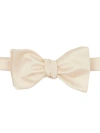 Brooklyn Brigade Solid Satin Bow Tie In Neutral